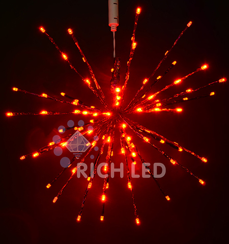 Светодиодный ёжик Rich LED 45 см, МЕРЦАЮЩИЙ